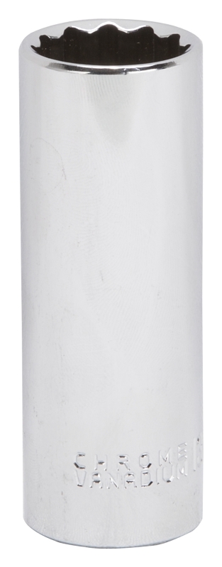 MT6528541 Drive Socket, 13/16 in Socket, 1/2 in Drive, 12-Point, Chrome Vanadium Steel, Chrome